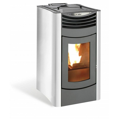 Stufa a pellet design ad aria ventilata 8 kw Kalor Nux Mod.8 > Nero