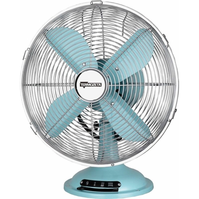 Ventilatore da tavolo in metallo blu vintage 30cm 35W - Termozeta