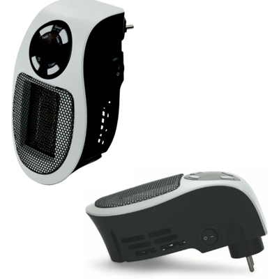 Mini Termoventilatore Stufa Elettrico 500 W Con Timer Da Parete 2 Velocità