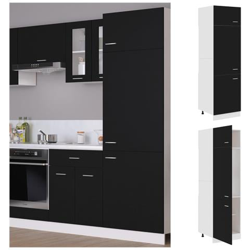 Armadio Per Frigo Nero 60x57x207 Cm In Truciolato características