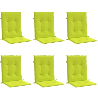 vidaXL Cuscini per Sedie da Giardino 6 pz Verde Brillante 100x50x4 cm - Verde