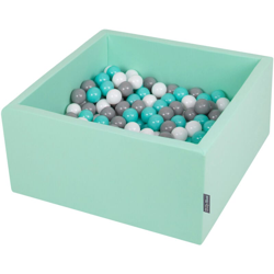 90X40cm/300 Palline ? 7CM Quadrato Piscina Di Palline Colorate Per Bambini Fabbricato In EU, Menta: Bianco/Grigio/Turchese Chiaro - menta: en oferta