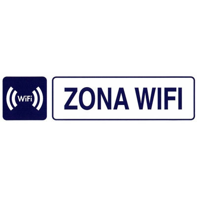 Etichetta 250x63 mm. Zona wifi