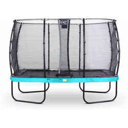 SOLO TRAMPOLINO Tappeto elastico da giardino rettangolare 244x427cm - azzurro. Con rete di sicurezza a chiusura automatica e bordo protettivo robusto precio