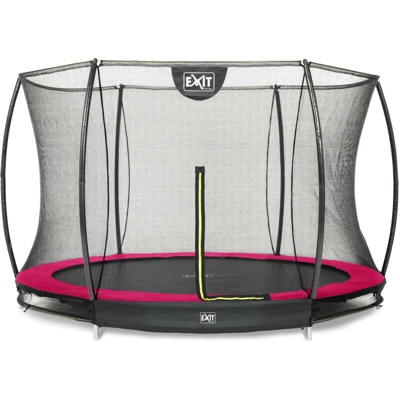 SOLO TRAMPOLINO Tappeto elastico da giardino interrato rotondo 305cm con rete di sicurezza - rosa. Sicurezza e qualità