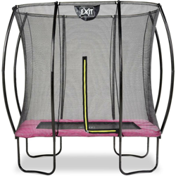 SOLO TRAMPOLINO Tappeto elastico da giardino rettangolare 153x214cm con rete di sicurezza con pali curvi - rosa. Sicurezza ottimale e qualità en oferta