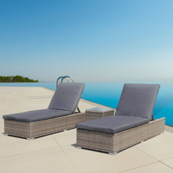 Luxury Garden - Set 2 lettini prendisole in rattan sintetico Andresa precio