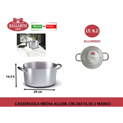 Casseruola media in alluminio professionale con 2 manici cm 28 - Ballarini en oferta