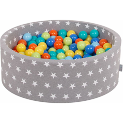 90X30cm/200 Palline ? 7CM Piscina Di Palline Colorate Per Bambini Tondo Fabbricato In EU, Grigio Stel:Verdech/Aranc/Turch/Blu/Azzurro/Giallo - grigio precio