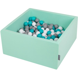 90X40cm/200 Palline ? 7CM Quadrato Piscina Di Palline Colorate Per Bambini Fabbricato In EU, Menta: Grigio/Bianco/Turchese - menta: precio