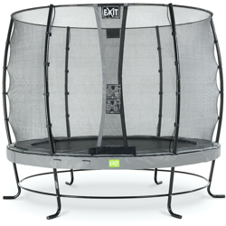 Exit - SOLO TRAMPOLINO Tappeto elastico da giardino rotondo 305cm - grigio. Con rete di sicurezza a chiusura automatica e bordo protettivo robusto e características