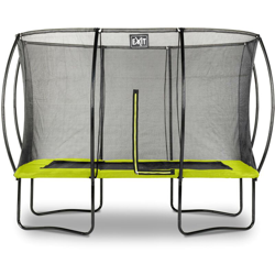 Exit - SOLO TRAMPOLINO Tappeto elastico da giardino rettangolare 214x305cm con rete di sicurezza con pali curvi - verde. Sicurezza ottimale e qualità en oferta