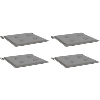 vidaXL Cuscini per Sedie da Giardino 4 pz Grigi 40x40x4 cm - Grigio