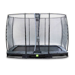 Exit - SOLO TRAMPOLINO Tappeto elastico interrato rettangolare 214x366cm - nero. Con rete di sicurezza a chiusura automatica e bordo protettivo características