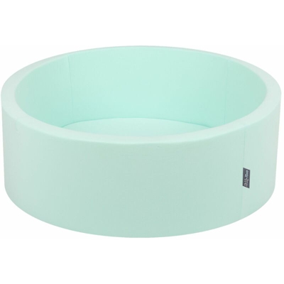 90X30cm/SENZA Palline Piscina Per Bambini Tondo Fabbricato In EU, Menta - menta: turchese ch/bianco/trasparente - Kiddymoon