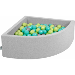 90X30cm/300 Palline Piscina Di Palline Colorate ?7Cm Per Bambini Quarto Angolare In EU, Grigio Ch:Verde Ch/Turchese Chiaro/Grigio - grigio ch:verde en oferta