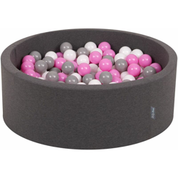 90X30cm/300 Palline ? 7CM Piscina Di Palline Colorate Per Bambini Tondo Fabbricato In EU, Grigio Sc:Grigio/Bianco/Rosa - grigio sc:grigio/bianco/rosa en oferta