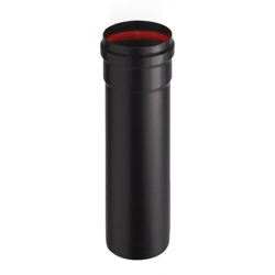 TUBO PER STUFE A PELLET NERO OPACO LUNGO mm 500 ø mm.80. FER 362337 - ALA en oferta