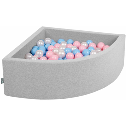 90X30cm/300 Palline Piscina Di Palline Colorate ?7Cm Per Bambini Quarto Angolare In EU, Grigio Ch:Azzurro/Rosa Chiaro/Perla - grigio ch:azzurro/rosa características