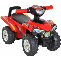 Homcom Quad Giocattolo per Bambini con 4 Ruote Clacson Musica Luci 60 × 38 × 42cm in PP Rosso en oferta