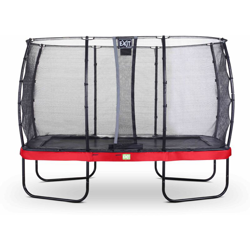 SOLO TRAMPOLINO Tappeto elastico da giardino rettangolare 214x366cm - rosso. Con rete di sicurezza a chiusura automatica e bordo protettivo robusto e en oferta