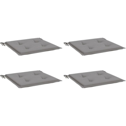 vidaXL Cuscini per Sedie da Giardino 4 pz Grigi 50x50x4 cm Tessuto - Grigio características