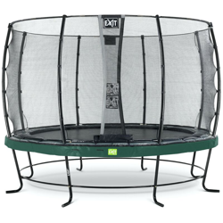 Exit - SOLO TRAMPOLINO Tappeto elastico da giardino rotondo 427cm - verde. Con rete di sicurezza a chiusura automatica e bordo protettivo robusto e en oferta