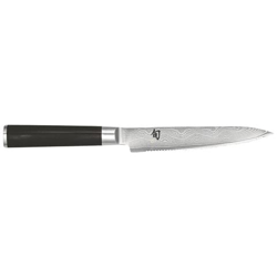 Coltello Per Pomodori Cm 15 Linea Shun Classic Di Kai In Acciaio Damasco Con Manico In Legno Pakka en oferta