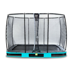 Exit - SOLO TRAMPOLINO Tappeto elastico da giardino interrato rettangolare 214x366cm - azzurro. Con rete di sicurezza Deluxe e bordo protettivo extra precio