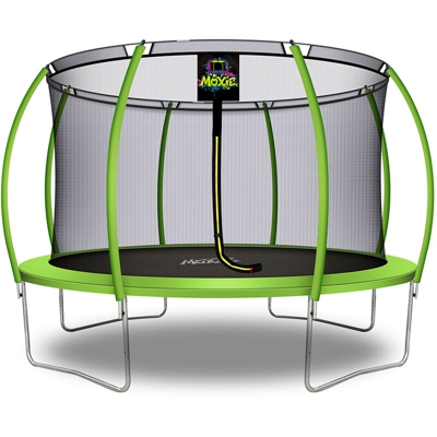 Trampolino Elastico a Zucca da Giardino ed Esterno con Rete di Sicurezza | 366 cm | Verde Mela - Moxie