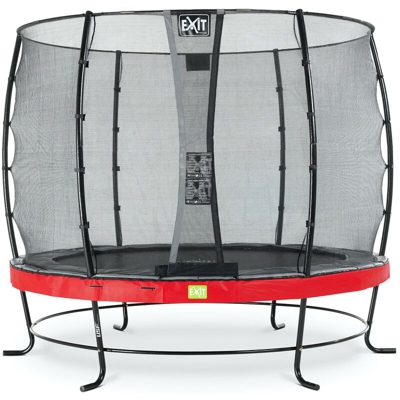 Exit - SOLO TRAMPOLINO Tappeto elastico da giardino rotondo 305cm - rosso. Con rete di sicurezza a chiusura automatica e bordo protettivo robusto e