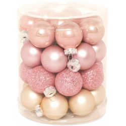 Palline per albero di Natale, set da 32 pz - rosa e oro en oferta