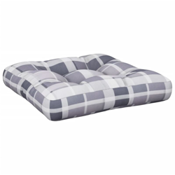 vidaXL Cuscino per Divano Pallet Grigio a Quadri 58x58x10 cm - Multicolore precio