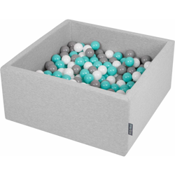 90X40cm/300 Palline ? 7CM Quadrato Piscina Di Palline Colorate Per Bambini Fabbricato In EU, Grigio Ch:Bianco/Grigio/Turchese Ch - grigio en oferta