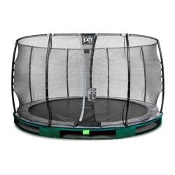 Exit - SOLO TRAMPOLINO Tappeto elastico interrato rotondo 366cm - verde. Con rete di sicurezza a chiusura automatica e bordo protettivo robusto e precio