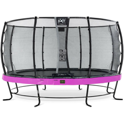 SOLO TRAMPOLINO Tappeto elastico da giardino rotondo 427cm con rete di sicurezza Deluxe - rosa. Con telaio molto stabile. Un trampolino elastico di precio