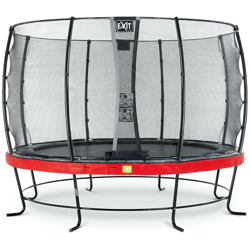 Exit - SOLO TRAMPOLINO Tappeto elastico da giardino rotondo 427cm - rosso. Con rete di sicurezza a chiusura automatica e bordo protettivo robusto e precio