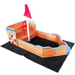 Sabbiera Sabbionaia a forma di barca gioco per bambini Giardino 160x78x85cm características