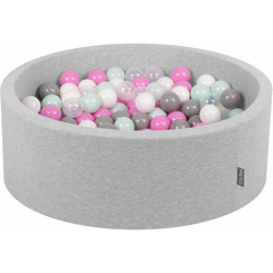 90X30cm/200 Palline ? 7CM Piscina Di Palline Colorate Per Bambini Tondo Fabbricato In EU, Grigio Ch: Trasparente/Grigio/Bianco/Rosa/Menta - grigio precio