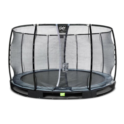 Exit - SOLO TRAMPOLINO Tappeto elastico da giardino interrato rotondo 366cm - nero. Con rete di sicurezza Deluxe e bordo protettivo extra sicuro. precio