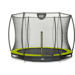 Exit - SOLO TRAMPOLINO Tappeto elastico da giardino interrato rotondo 244cm con rete di sicurezza - verde. Sicurezza e qualità en oferta