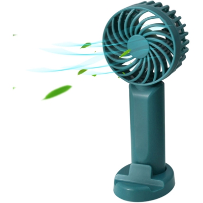 Asupermall - Handheld mini ricarica piccolo ventilatore USB, verde scuro