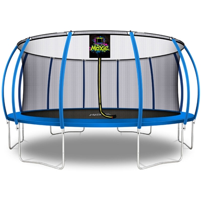 Trampolino Elastico a Zucca da Giardino ed Esterno con Rete di Sicurezza | 488 cm | Blu - Moxie