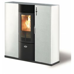 Stufa a pellet ad aria canalizzata 8 kw Kalor Quadra > Grigio en oferta