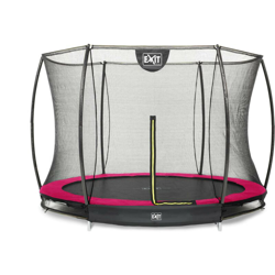 Exit - SOLO TRAMPOLINO Tappeto elastico da giardino interrato rotondo 244cm con rete di sicurezza - rosa. Sicurezza e qualità características