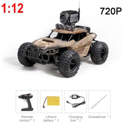 1:12 Rc Auto 2.4ghz 4wd Con Videocamera Hd Auto Fuoristrada Buggy Toy Arrampicata Ad Alta Velocità Auto Rc Trasmissione In Tempo Reale Giocattoli Per Bambini | auto Rc (marrone) precio