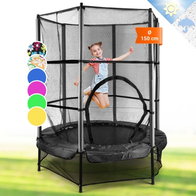 Rocketkid Trampolino Elastico Rete di sicurezza 140cm Nero