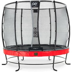 Exit - SOLO TRAMPOLINO Tappeto elastico da giardino rotondo 251cm con rete di sicurezza Deluxe - rosso. Con telaio molto stabile. Un trampolino precio