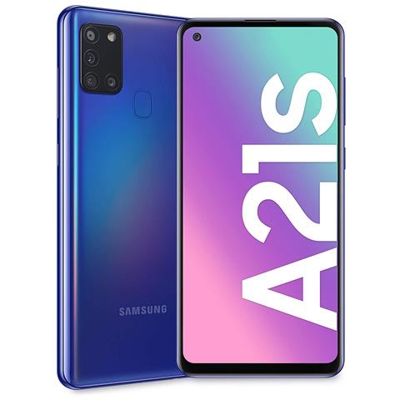 Galaxy A21s Blu 128 GB Dual Sim Display 6.5'' HD+ Slot Micro SD Fotocamera 48 Mpx Android- Italia