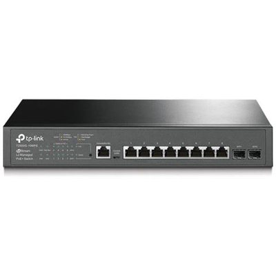 Switch JetStream 8 x Gigabit Ethernet POe+ / 2 x Gigabit SFP / 1 x Micro USB / 1 RJ45 Console Colore Nero